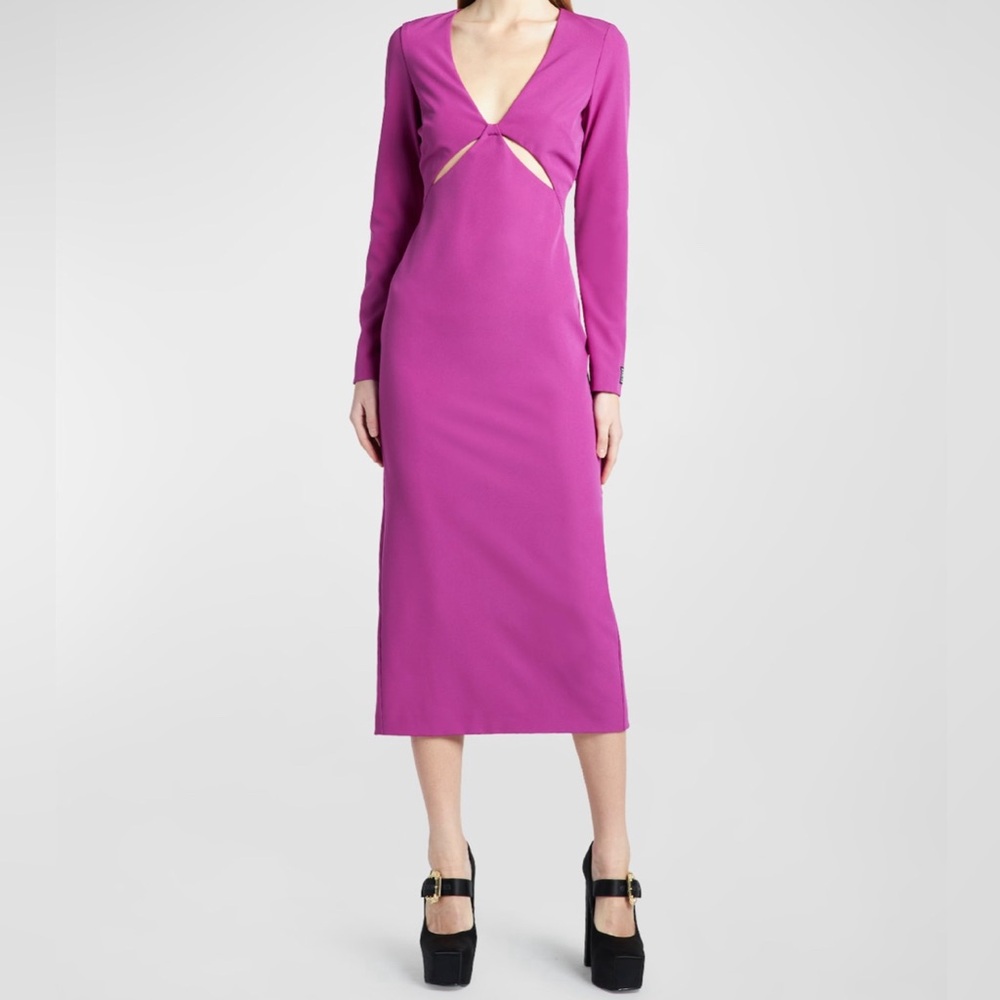 Versace Jeans Couture Cut-Out Midi Sheath Dress Sz 46